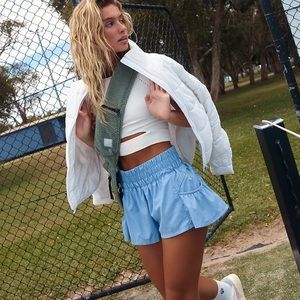FREE PEOPLE Get Your Flirt On Shorts | Color: Cloudy Waters | Size Medium